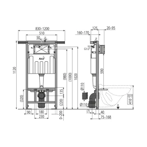 Sistem de instalare ascuns alcaplast jadromodul am102/1120 Thumbnail 2
