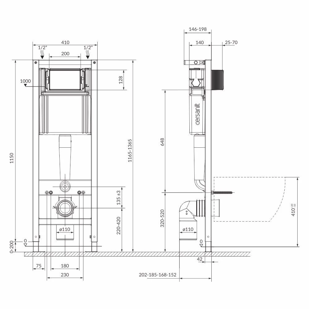 Sistem de instalare ascuns cersanit system 40 4