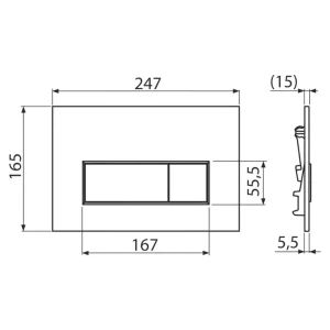 Butonul de scurgere alca m57-n-m plastic nichel-mat Thumbnail 2
