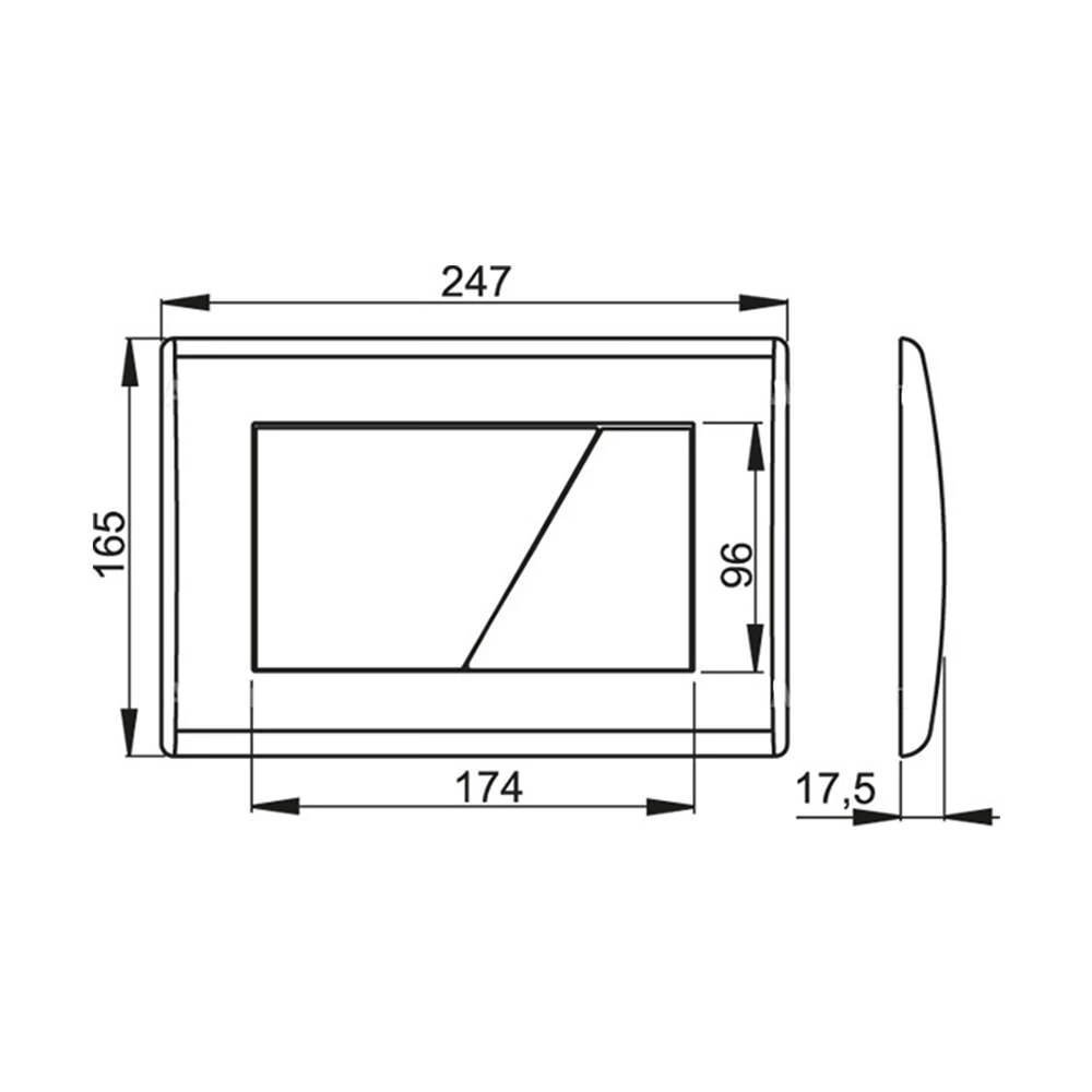Butonul de scurgere alca m170 plastic alb 2