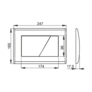 Butonul de scurgere alca m170 plastic alb Thumbnail 2