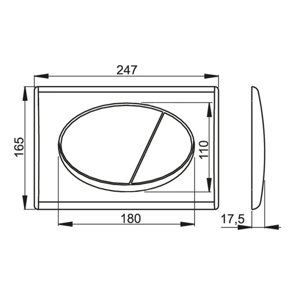 Butonul de scurgere alca m70 plastic alb 2
