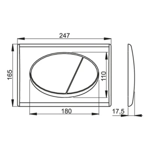 Butonul de scurgere alca m70 plastic alb Thumbnail 2