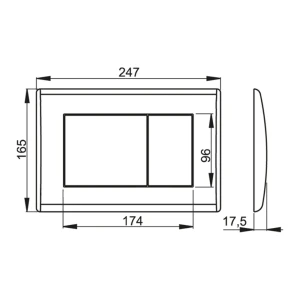 Butonul de scurgere alca m270 plastic alb Thumbnail 2