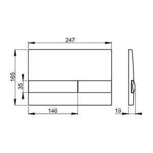 Butonul de scurgere alca m1710 plastic alb Thumbnail 2