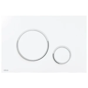 Butonul de scurgere alca m776 plastic аlb-lucios / crom-lucios
