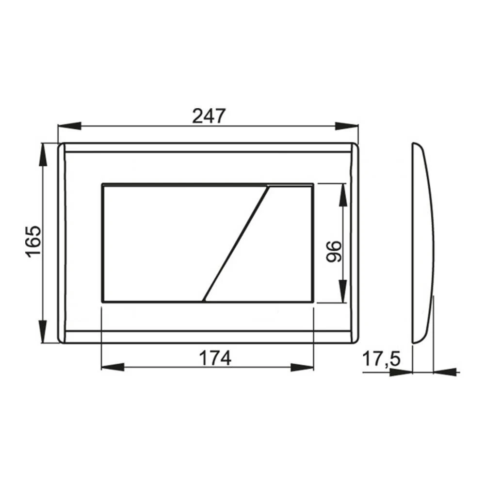 Butonul de scurgere alca m172 plastic crom mat 2