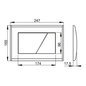 Butonul de scurgere alca m172 plastic crom mat Thumbnail 2