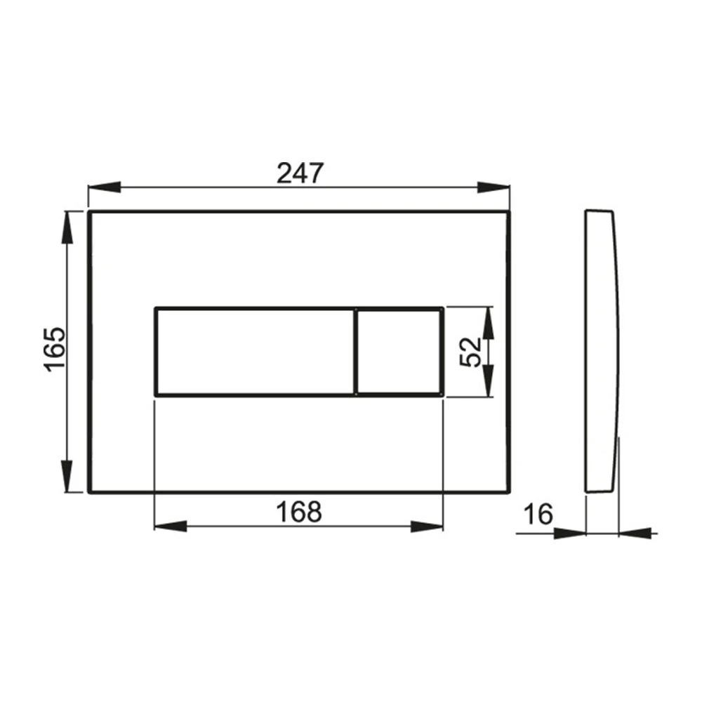 Butonul de scurgere alca m370 plastic alb 2
