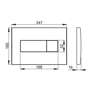 Butonul de scurgere alca m370 plastic alb Thumbnail 2