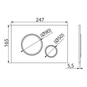 Butonul de scurgere alca m770 plastic аlb-lucios / crom-lucios Thumbnail 2