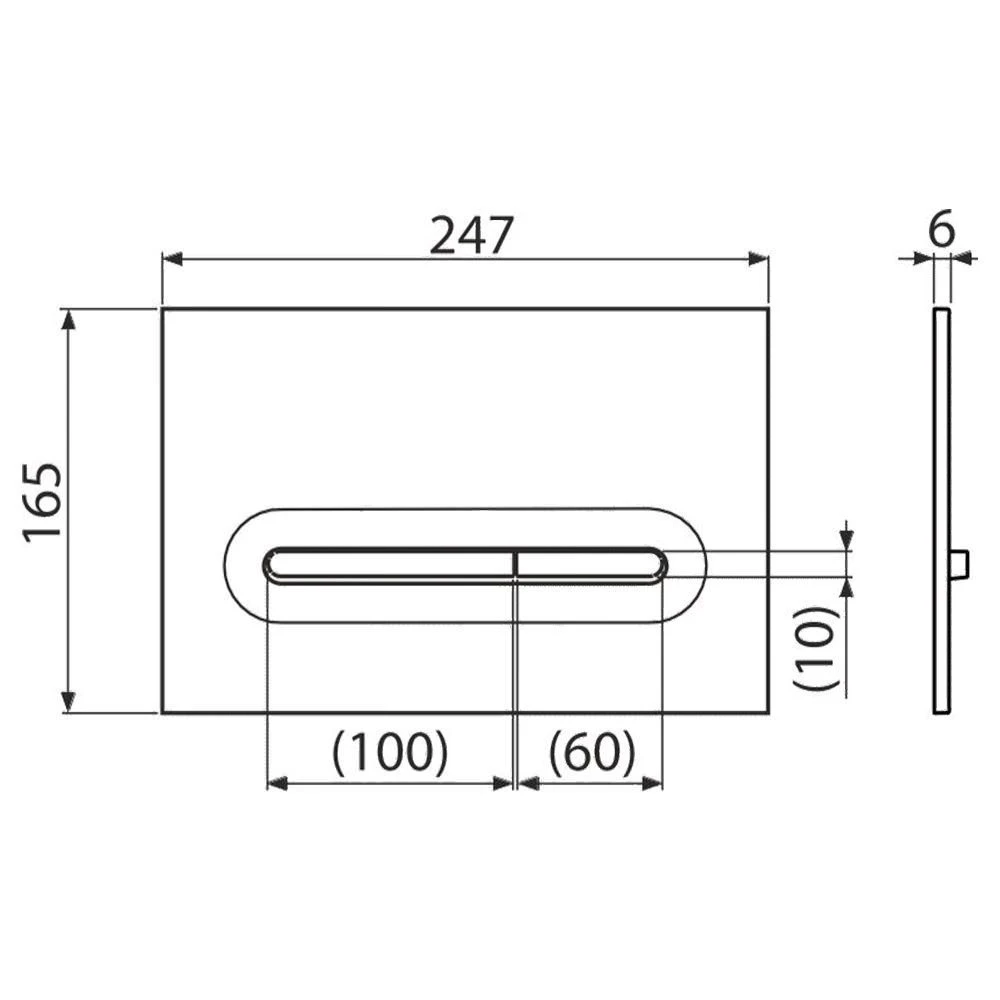 Butonul de scurgere alca m1876 plastic alb 2