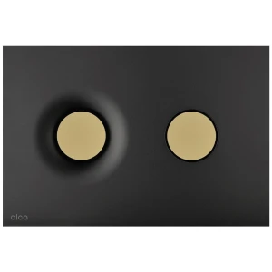 Butonul de scurgere alca m1978-7 plastic negru/auriu mat