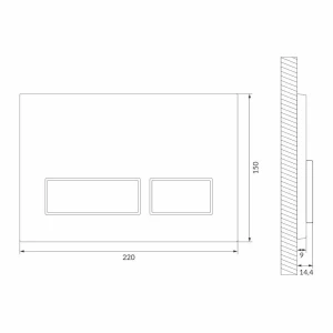 Butonul de scurgere cersanit movi ii white plastic alb lucios Thumbnail 2