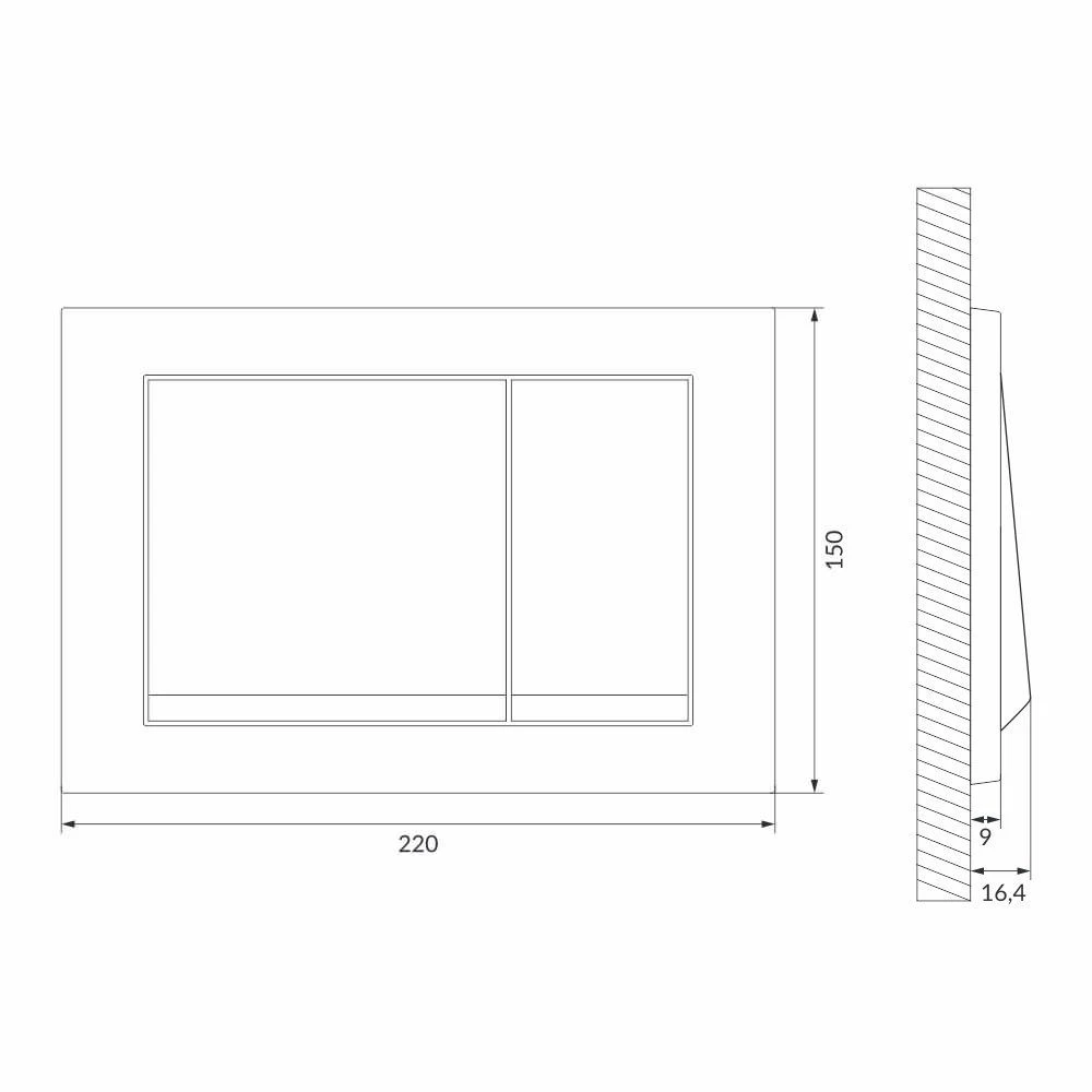 Butonul de scurgere cersanit enter ii white plastic alb lucios 2