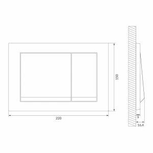 Butonul de scurgere cersanit enter ii black plastic negru mat Thumbnail 2