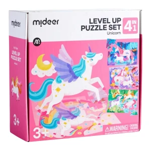 Seria de puzzle-uri „unicorn”, 4 în 1 Thumbnail 3