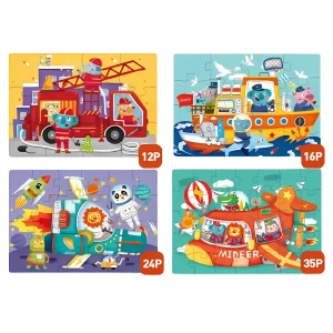 Seria de puzzle-uri „transport”, 4 în 1 Thumbnail 2