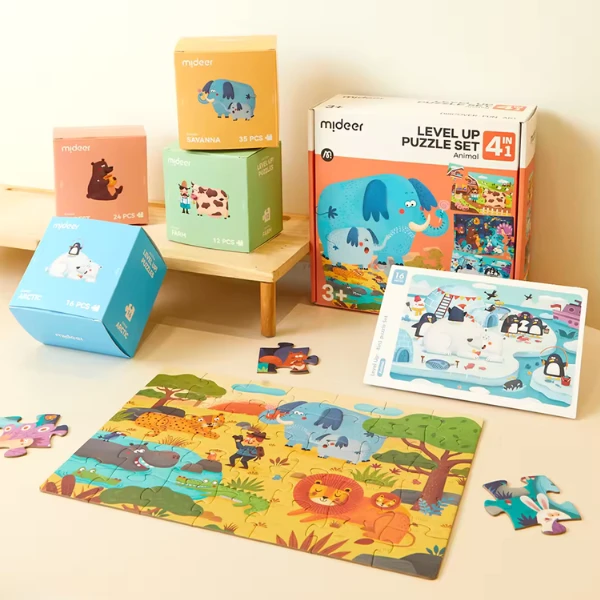 Seria de puzzle-uri „animăluțe”, 4 în 1 6