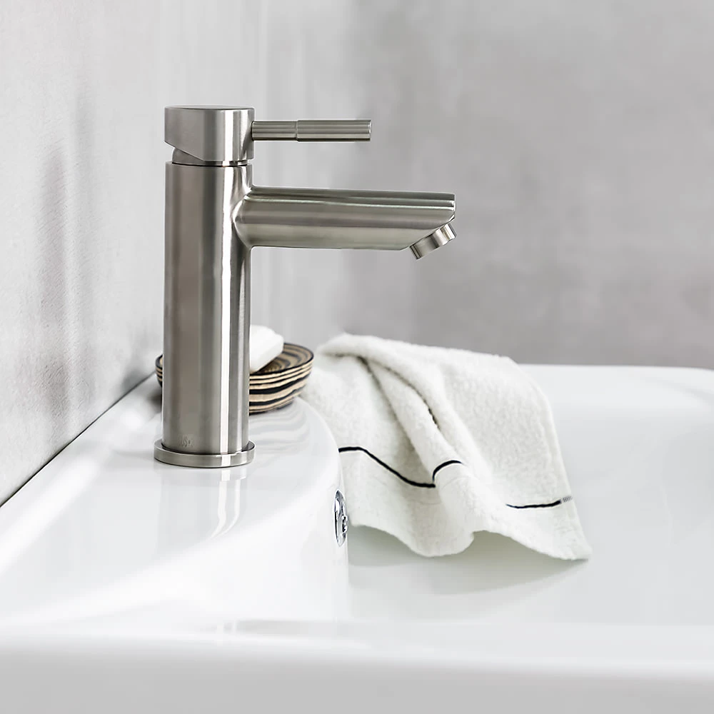 Смеситель для умывальника mat|eco inox нержавеющая сталь 3