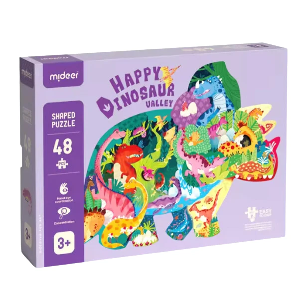 Puzzle în formă de animal „valea dinozaurului fericit”, 48 elem. 3