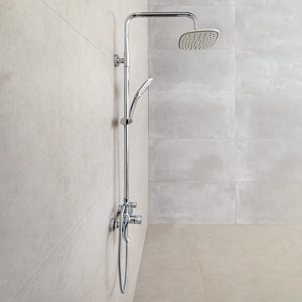 Baterie cu coloană de duș mat|eco sole cu pipă 5