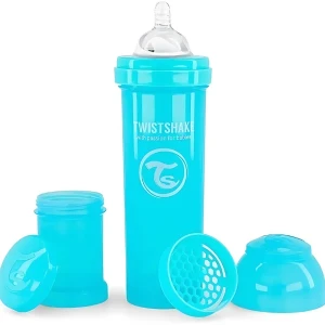 Biberon anti-colici, albastru pastel, 330 ml, 0+ luni