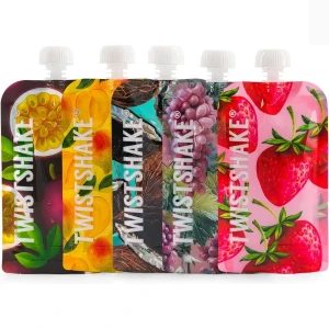 Set de recipiente reutilizabile pentru piure (5 bucăți), 220 ml