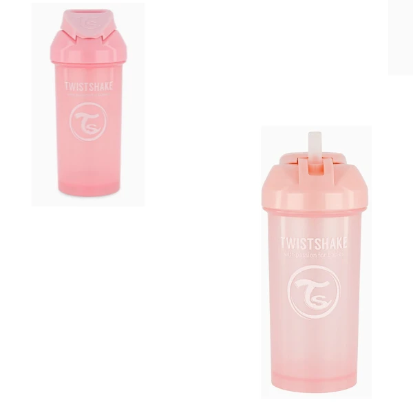 Cana cu pai, roz pastel, 360 ml 2