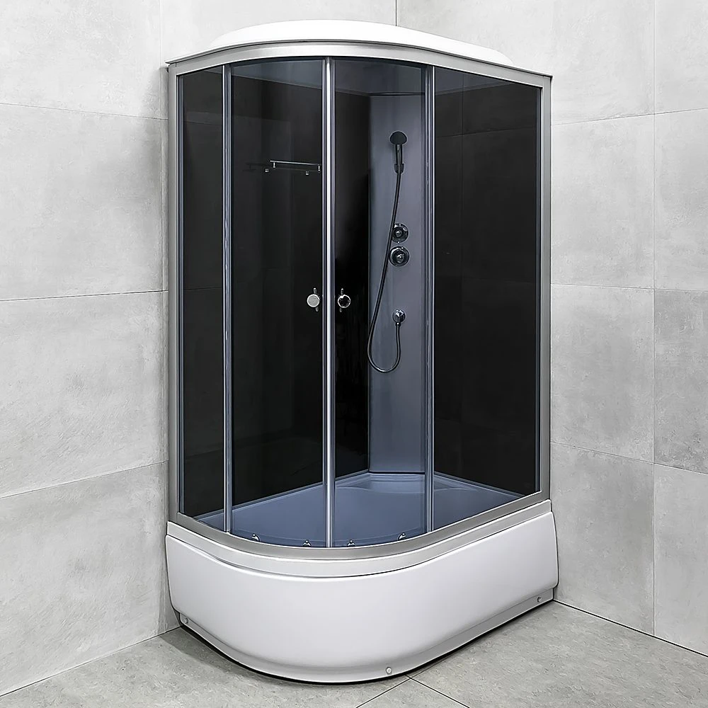Cabină de duș liniah2o delia 1200x800x2150 /400 4 mm pe partea dreaptă dreptunghiulară-asim. 2