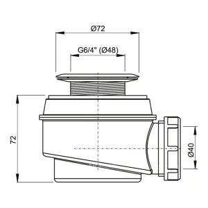 Сифон для поддона alcaplast a46-50 72" 40 Thumbnail 2