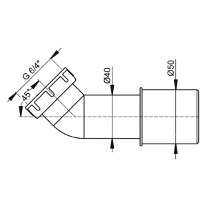 Sifon special cot 45° alca a52 Thumbnail 2