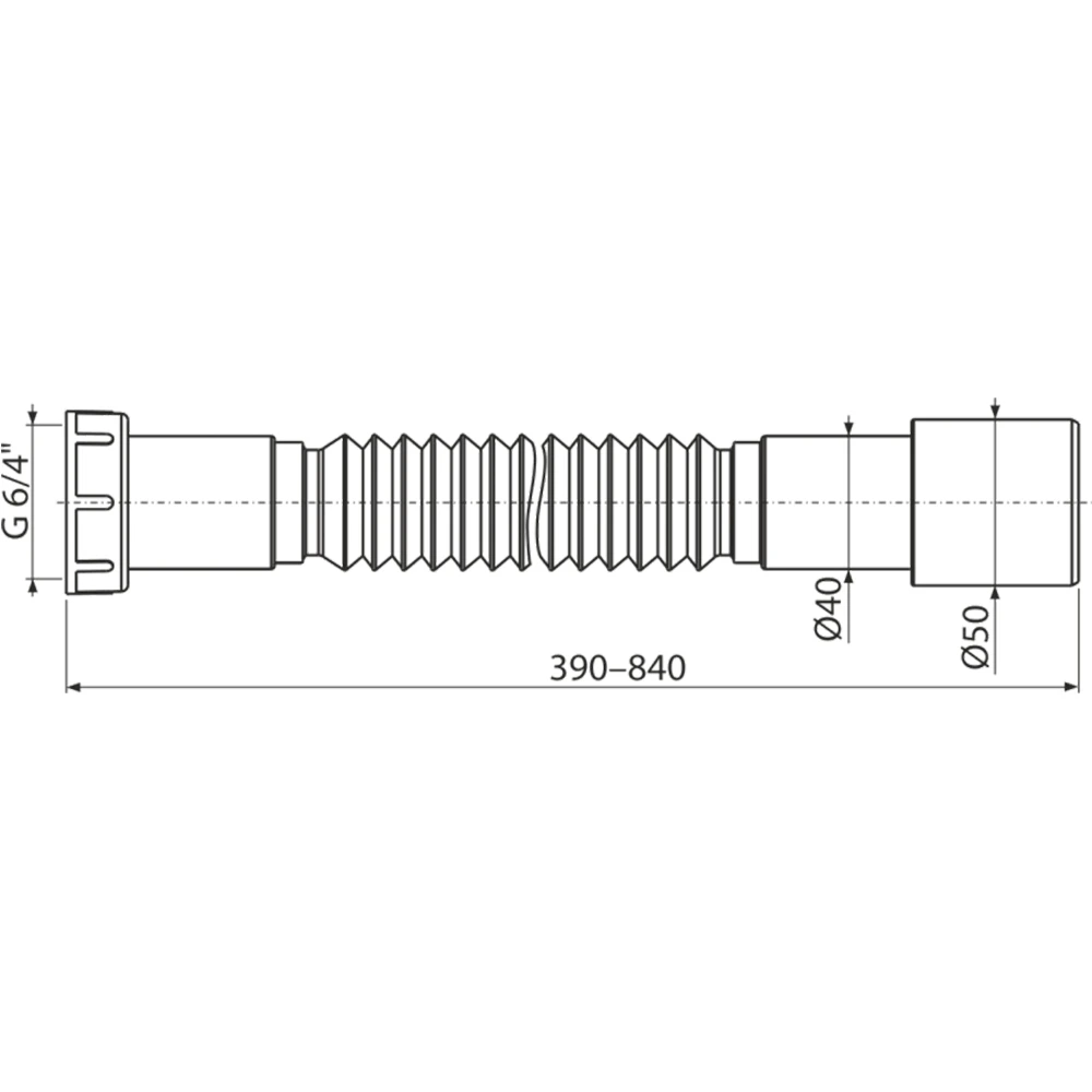 Sifon pentru bideu alca a412+a770 63" 50 3