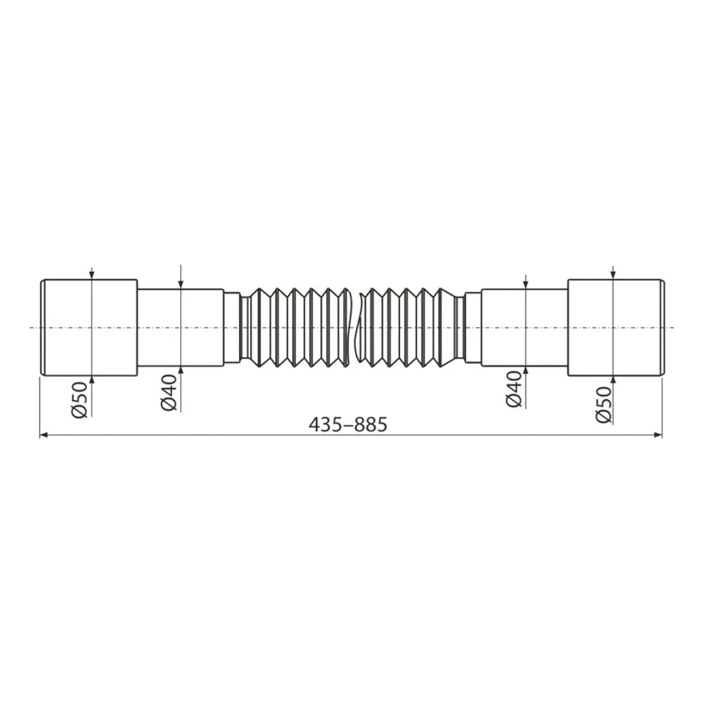 Sifon pentru chiuvetă alca a441+a720 70" 50 3