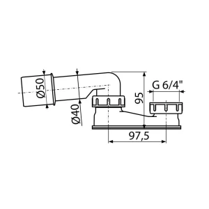 Sifon pentru cadă alca a532-dn50 1 1/2" 50 etanșare redusă Thumbnail 2