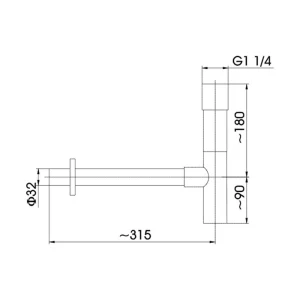 Sifon pentru lavoar armatura 600-001-00 1 1/4" 32 crom Thumbnail 2