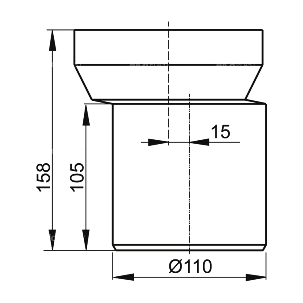 Cot pentru wc alca a92 d110 2