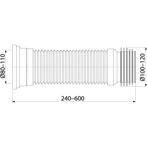 Racord extensibil pentru wc alca a97 110 Thumbnail 4