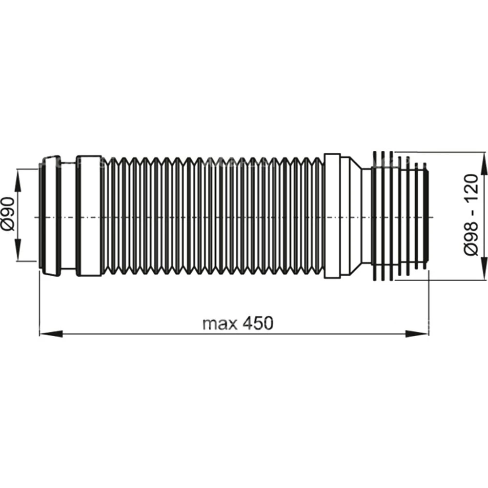 Racord extensibil pentru wc alca m9006 90/110 2