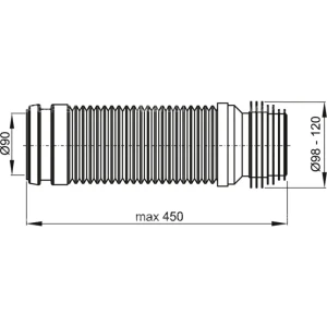Racord extensibil pentru wc alca m9006 90/110 Thumbnail 2
