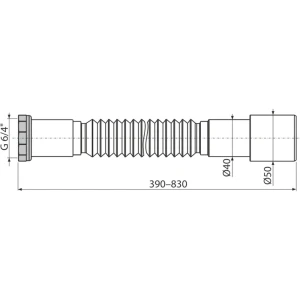 Гофра для кухонной мойки alcaplast a780 1 1/2" металл 40/50 Thumbnail 2