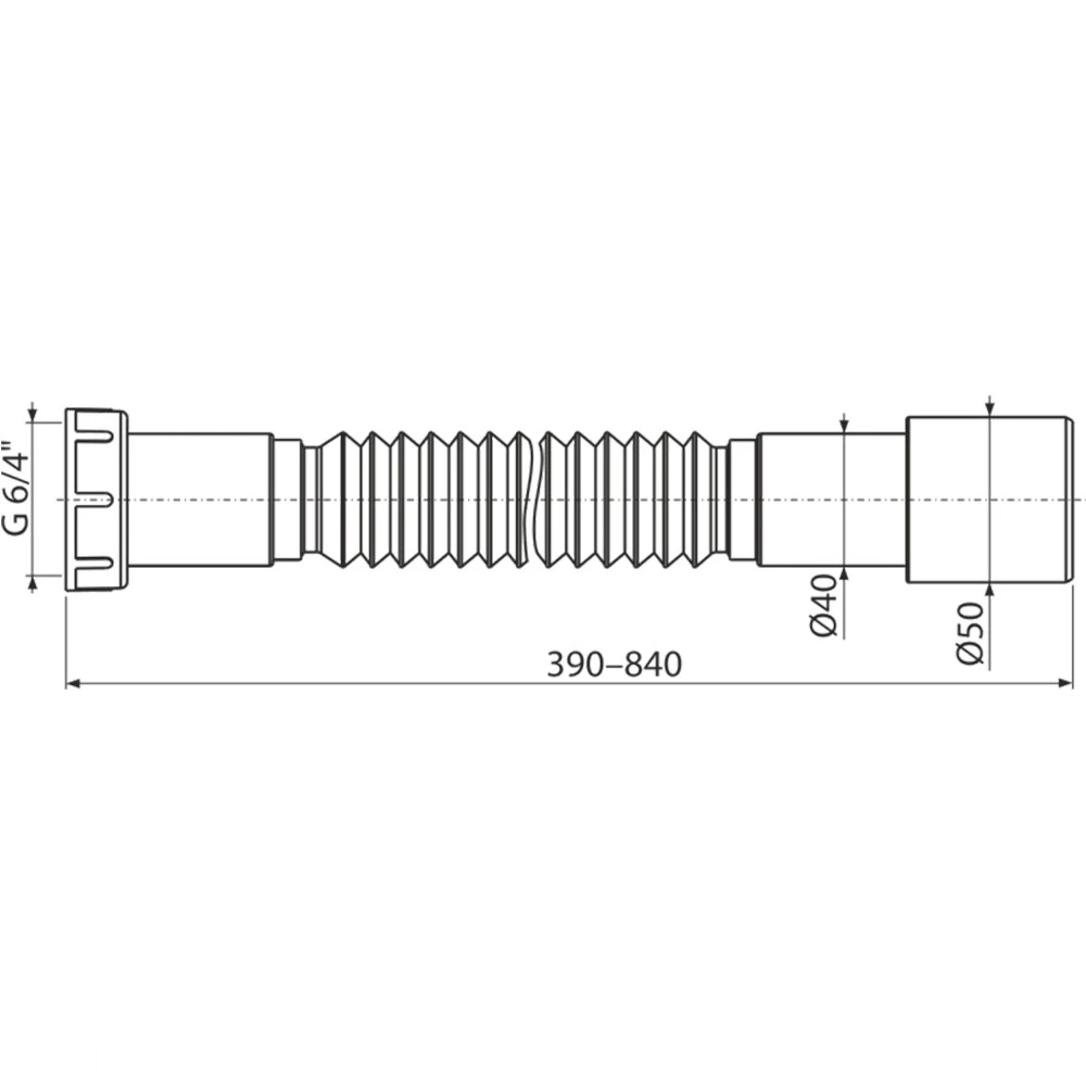 Racord extensibil pentru chiuvetă alca a770 1 1/2" 40/50 2