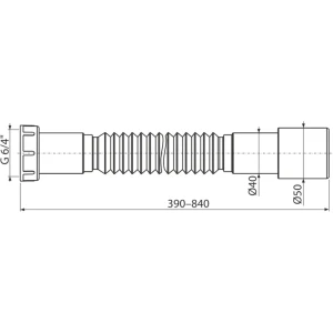 Racord extensibil pentru chiuvetă alca a770 1 1/2" 40/50 Thumbnail 2