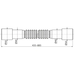 Racord extensibil pentru chiuvetă alca a720 40/50 Thumbnail 2