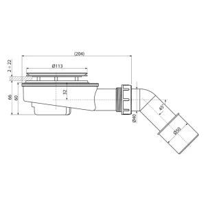 Сифон для поддона alca a492 115" 40/50 Thumbnail 2