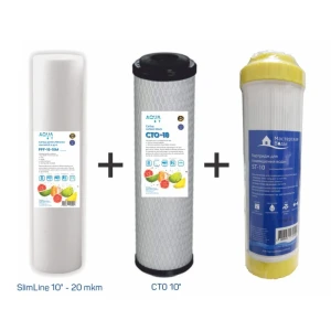 Set de cărtușe aqua factory set soft pentru filtru triplu