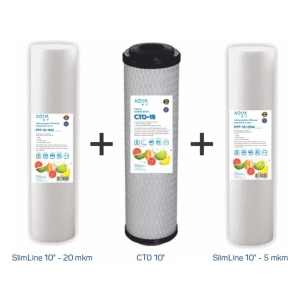 Set de cărtușe aqua factory set ro pentru filtru triplu