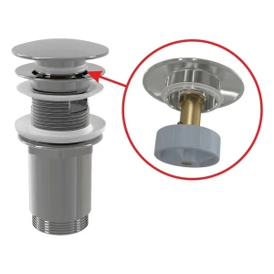Донный клапан click-clack alcaplast a392c хром
