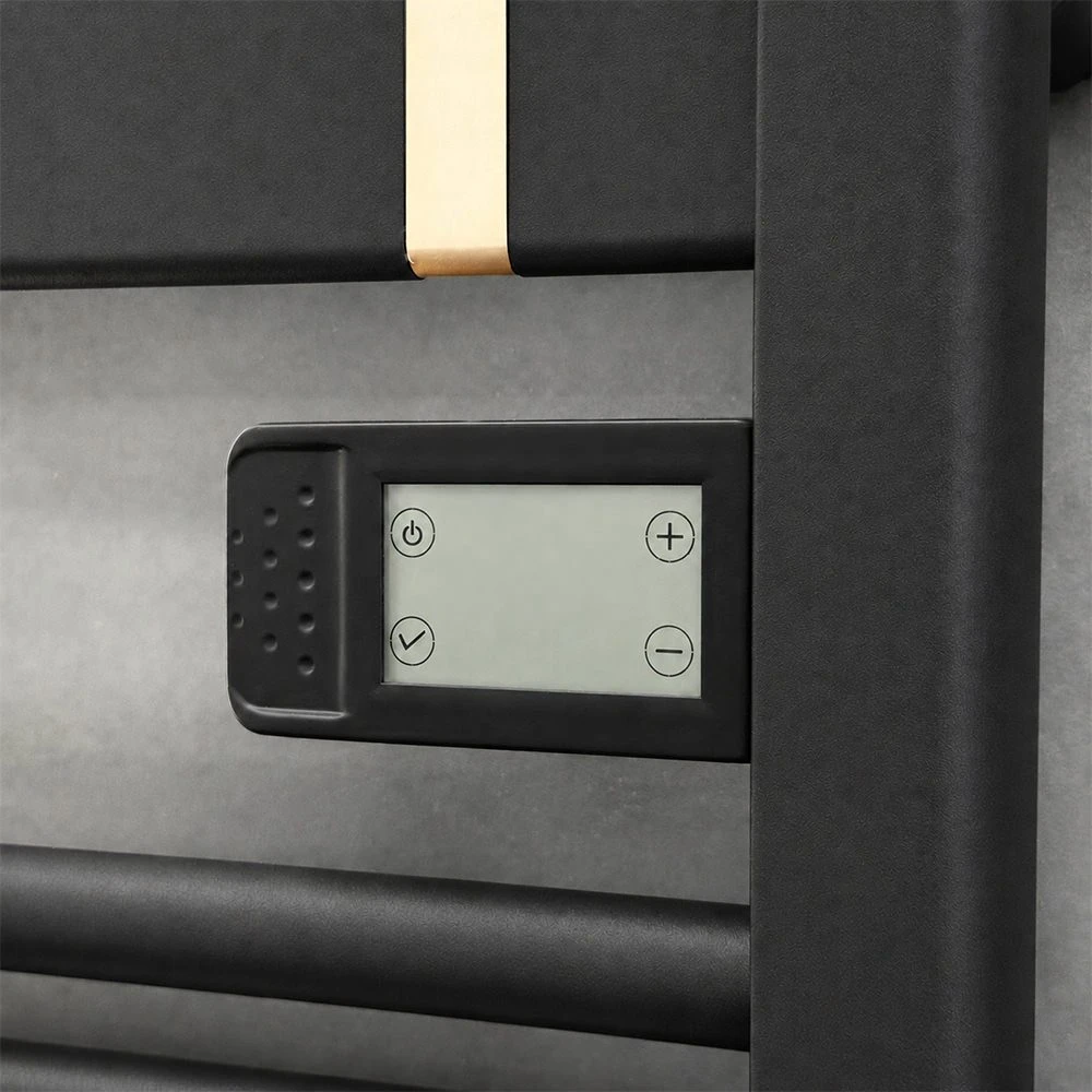 Полотенцесушитель электрический avonflow omega 500x1050 400w алюминий правое подключение оружейная сталь 3