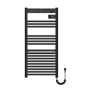 Uscător prosoape electric avonflow omega 500x1050 400w aluminiu conectarea pe dreapta negru mat